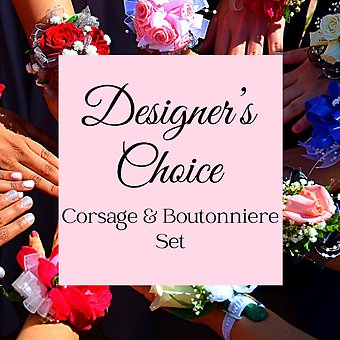 Designer\'s Choice - Corsage & Boutonniere Matching Set